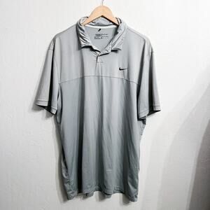 NIKE GOLF Gray Dri-Fit Embroidered Polo Shirt Standard Active XL